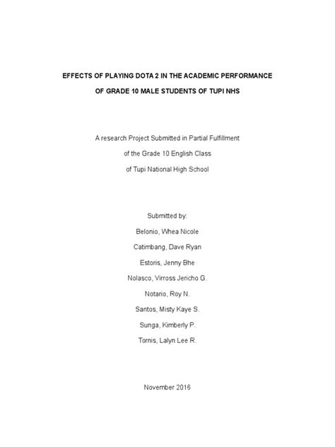 effects of dota on academic performance|EFFECTS OF PLAYING DOTA 2 AND ACADEMIC .